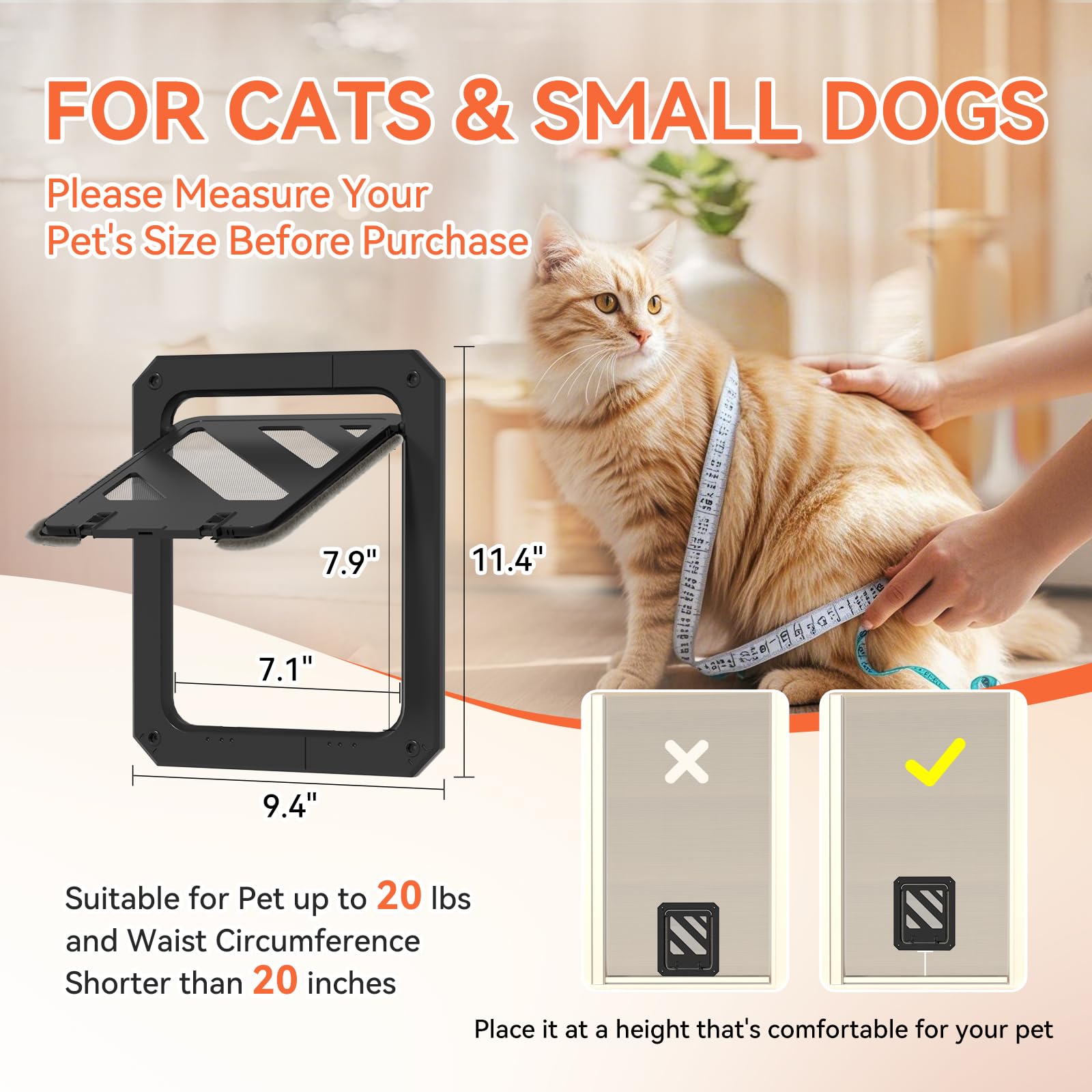 LIBBEPET Porte-chat fermeture magnétique: réinitialisation automatique et sécurité.