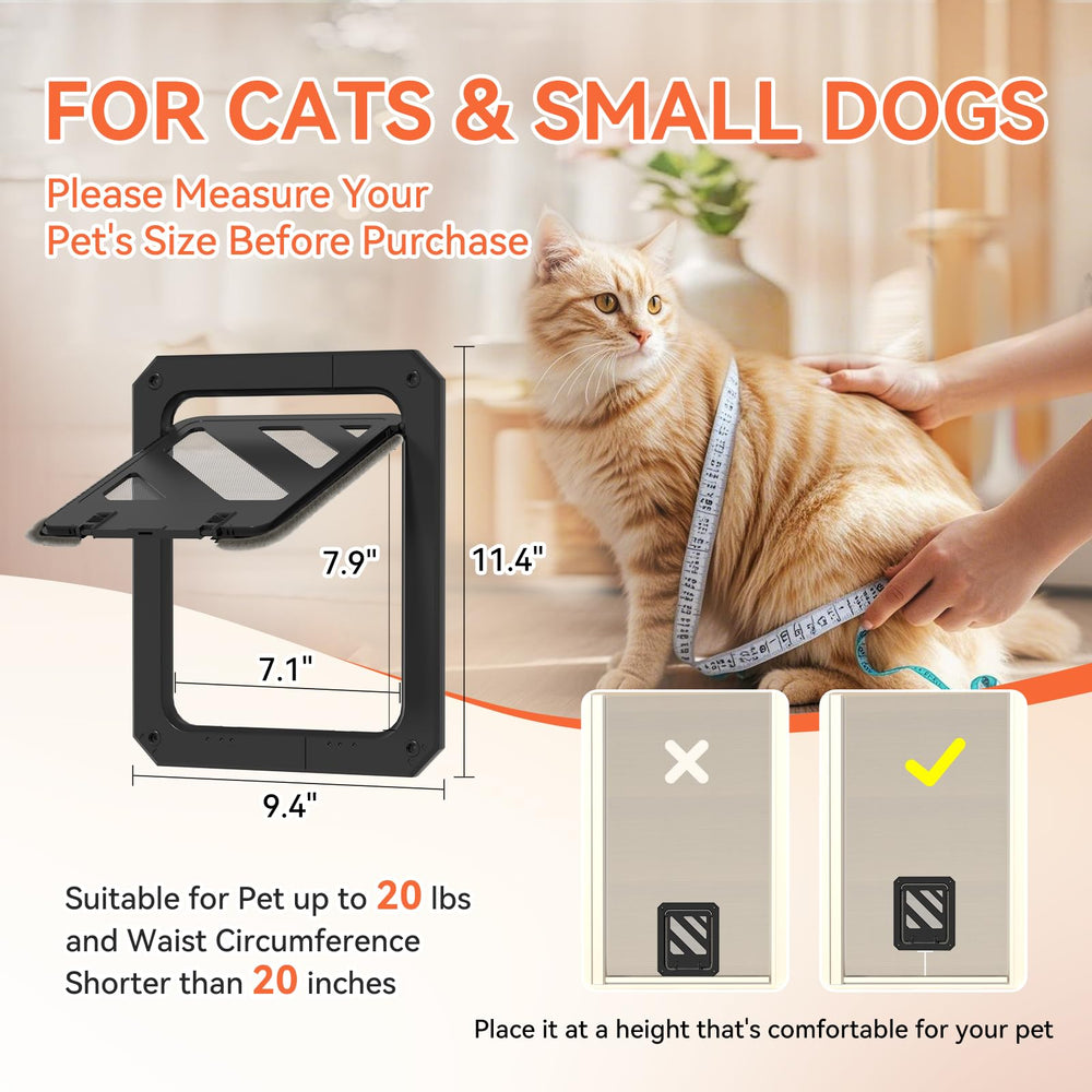 LIBBEPET Porte-chat fermeture magnétique: réinitialisation automatique et sécurité.