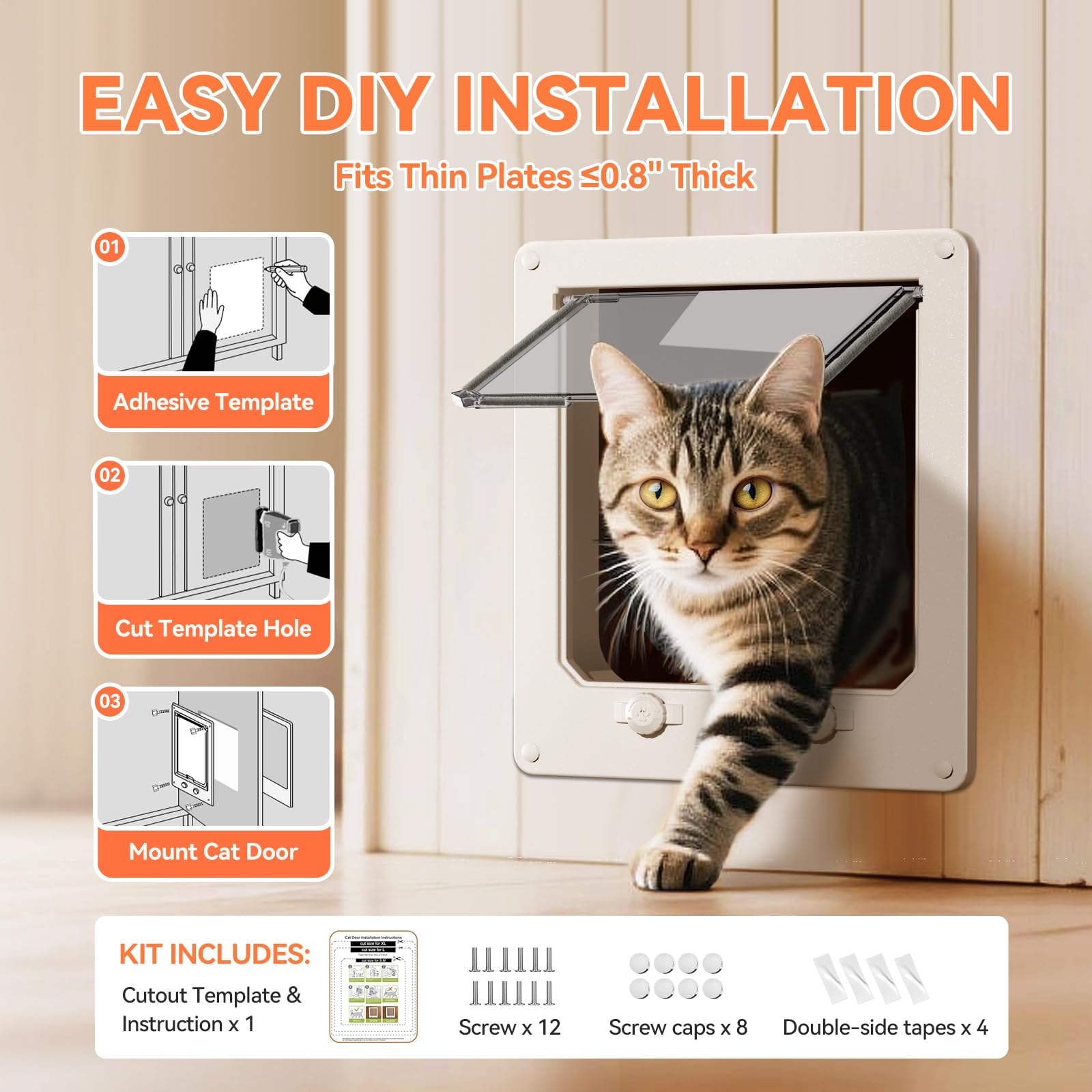 Installation facile avec gabarits et vis anti-corrosion LIBBEPET.