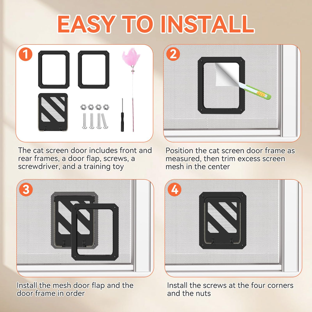 LIBBEPET Porte-chat outils d'installation: montage simple par une seule personne.
