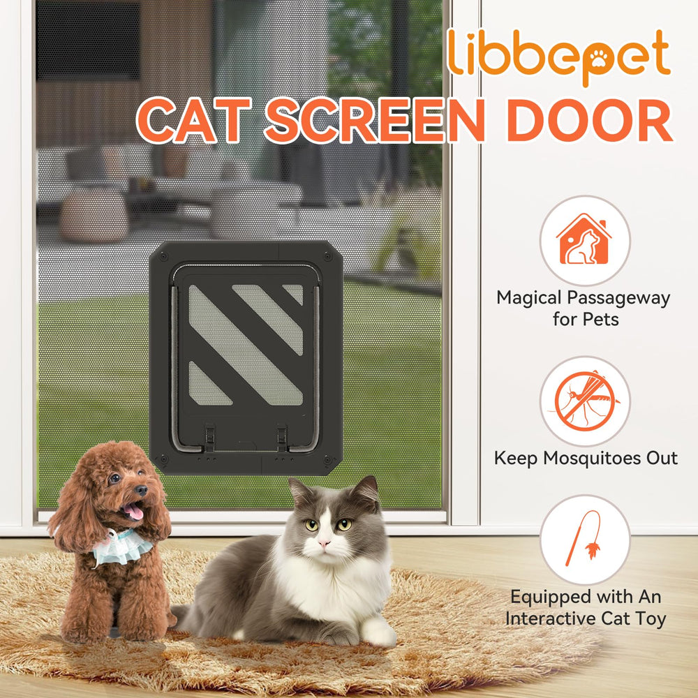 LIBBEPET Porte-chat ouverture 7-1x9 pouces: passage rapide et pratique.