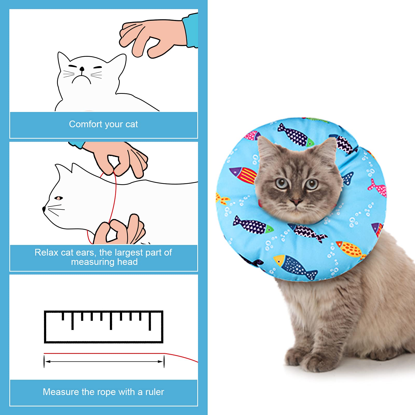 Libfrnt collier-cone chat préserve la vision périphérique pendant l’utilisation.