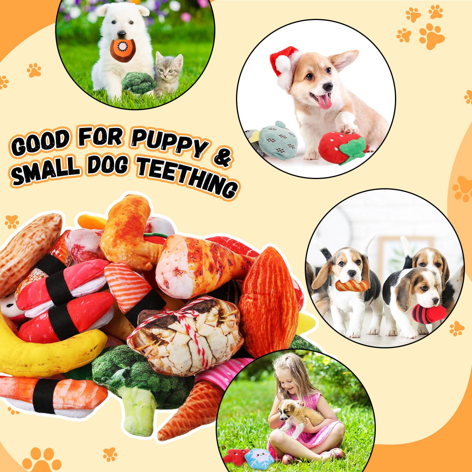 Jouets Libima pour dentition sûre des chiots et petites bouchées.
