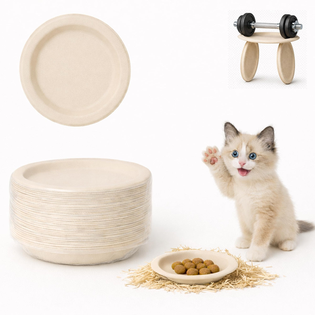 LIBSTP – bols jetables pour chat, pack de 50, prêt à l’emploi.