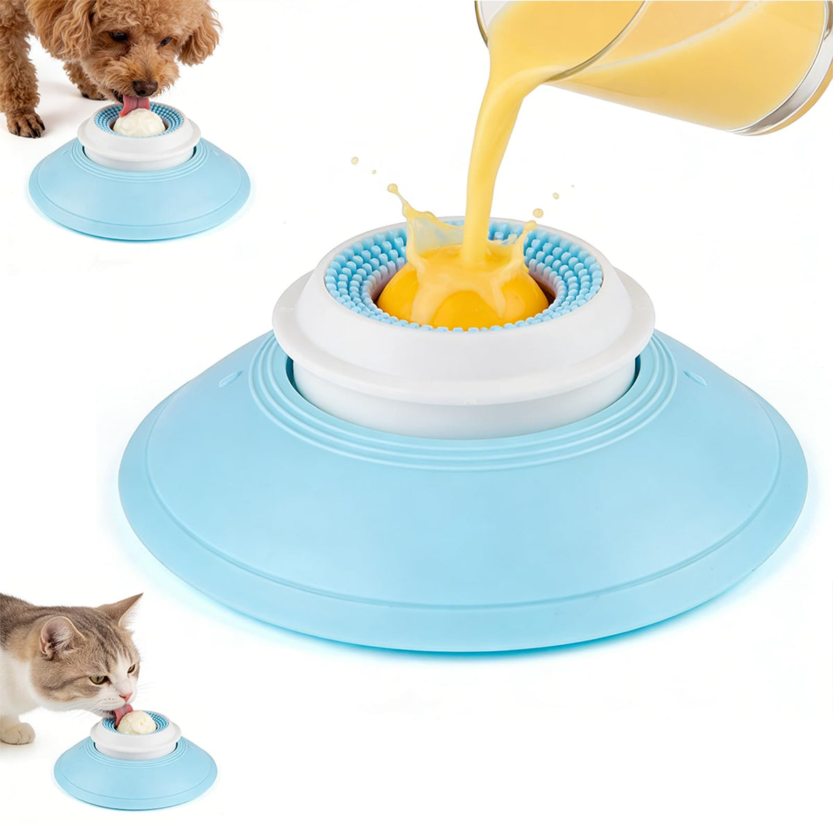 Lick Sphere bol anti-glisse pour chiens et chats, repas plus stables.
