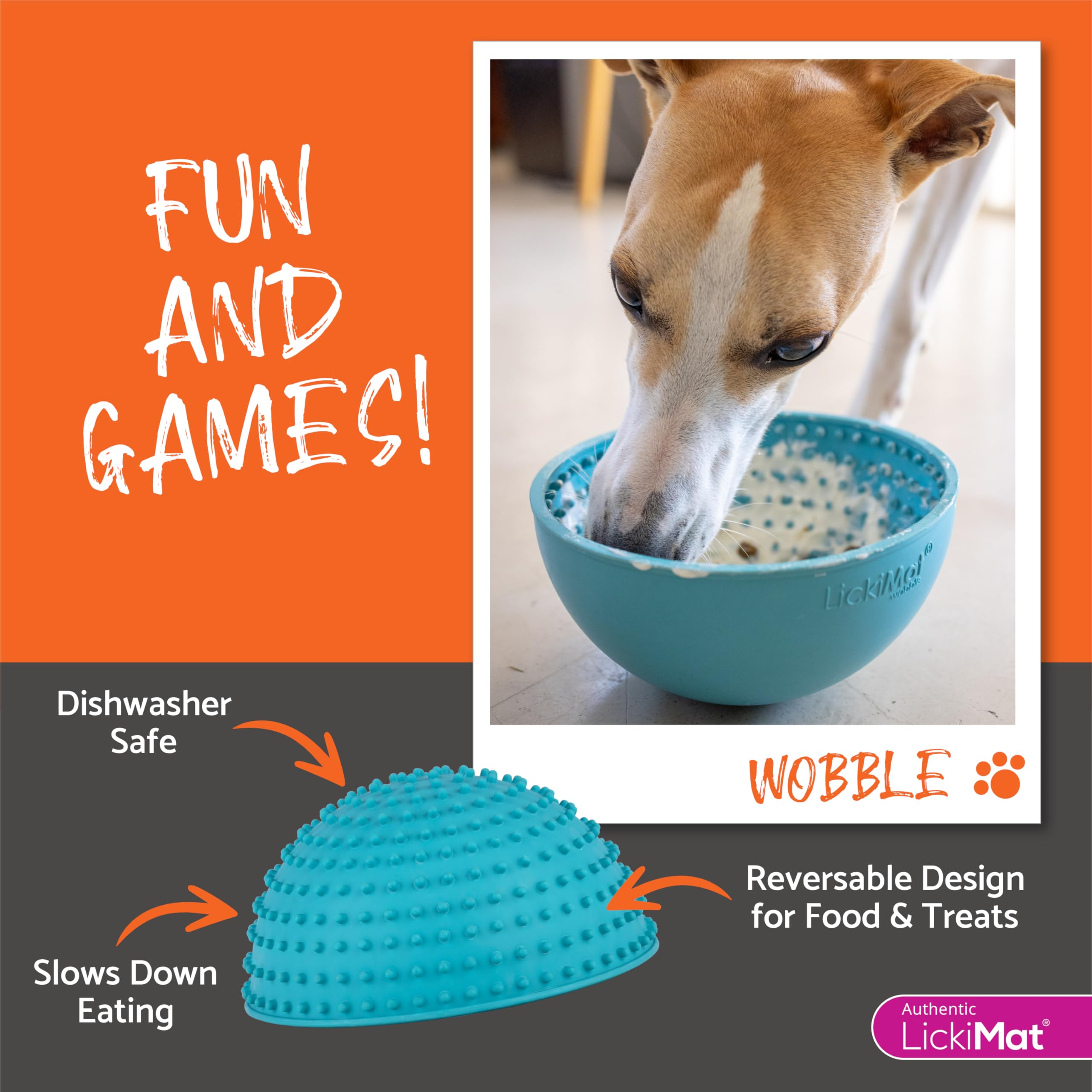 LickiMat Wobble – caoutchouc naturel recyclable, sans silicone.