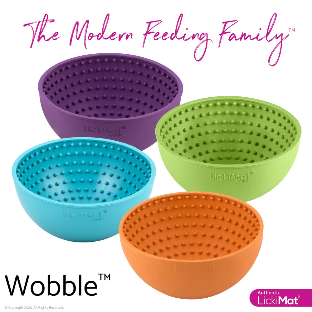 LickiMat Wobble – supervision recommandée et nettoyage simple.