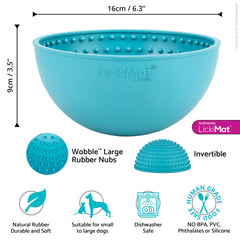 LickiMat Wobble – surface texturée, stimule le lèche et apaise le chien.