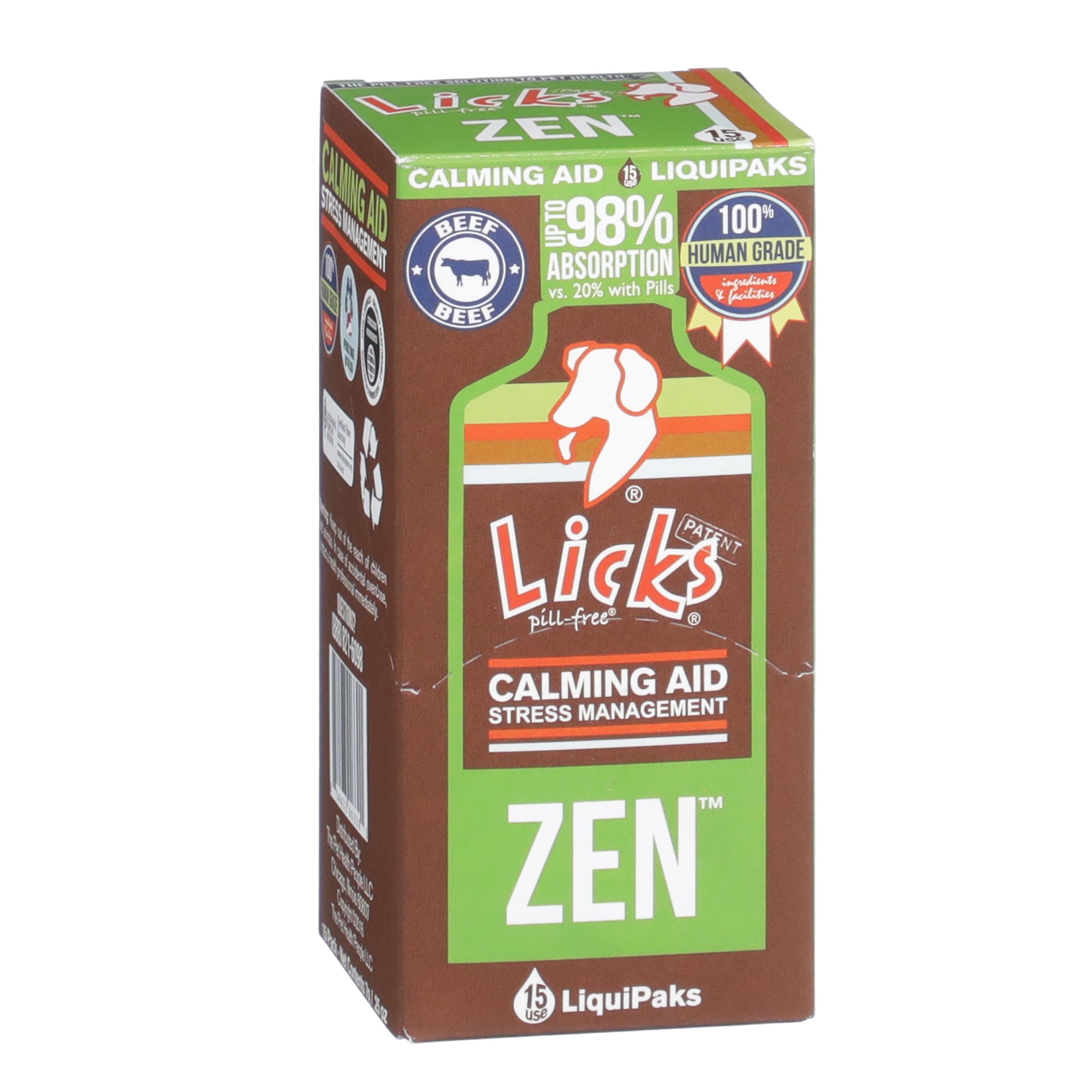 Licks Pill Free Zen Chien – gel-pack apaisant pour orages et nervosité.