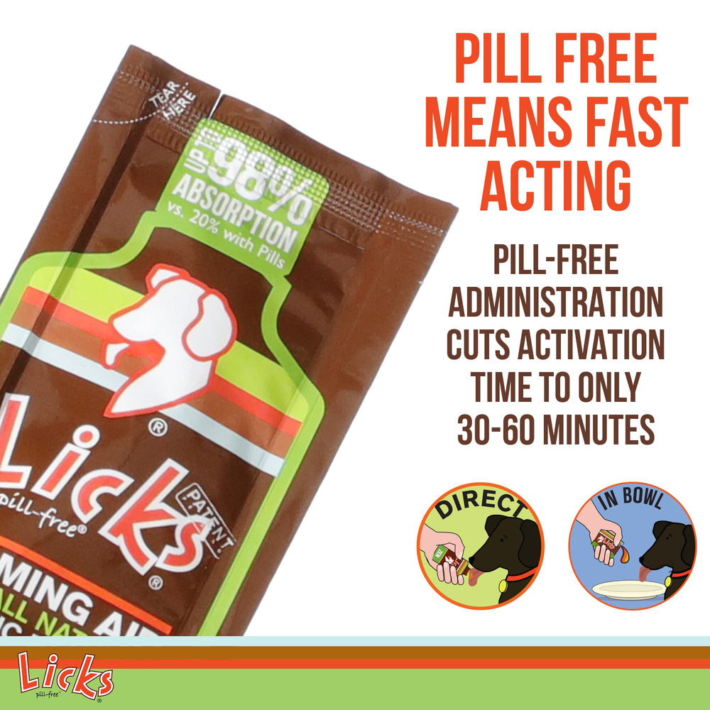 Licks Pill Free Zen Chien – solution pratique pour chiens nerveux et agressifs.