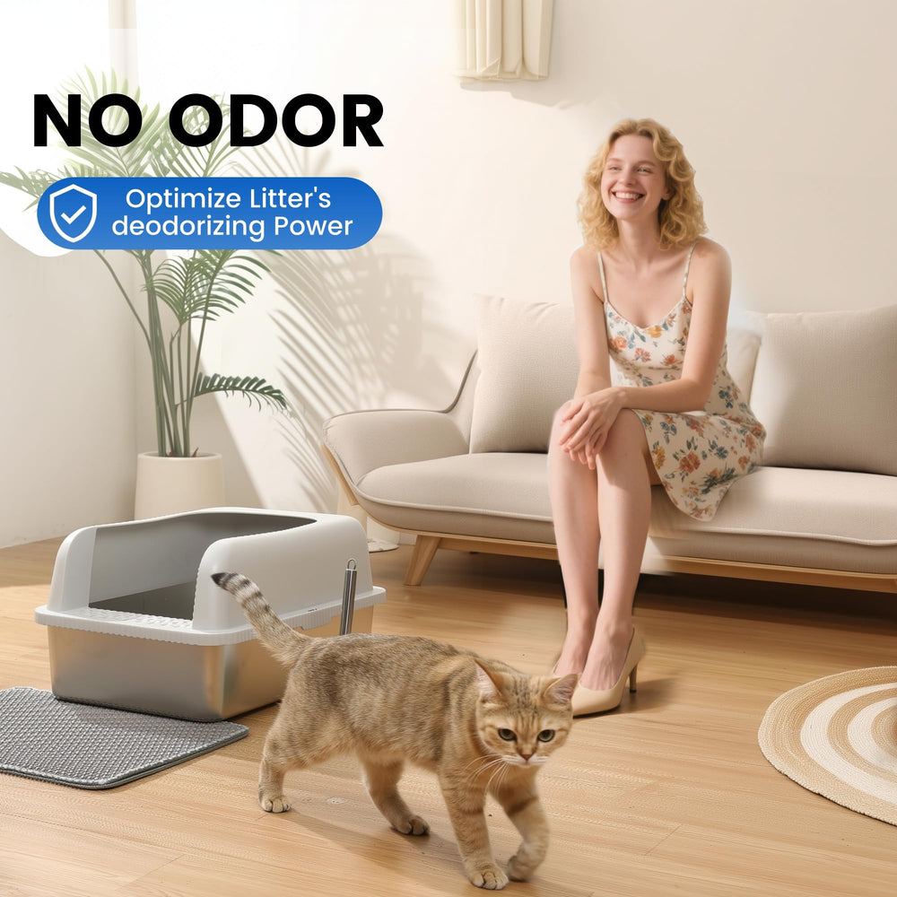 Bac Lietom inox XL avec couvercle, pratique et hygiénique.