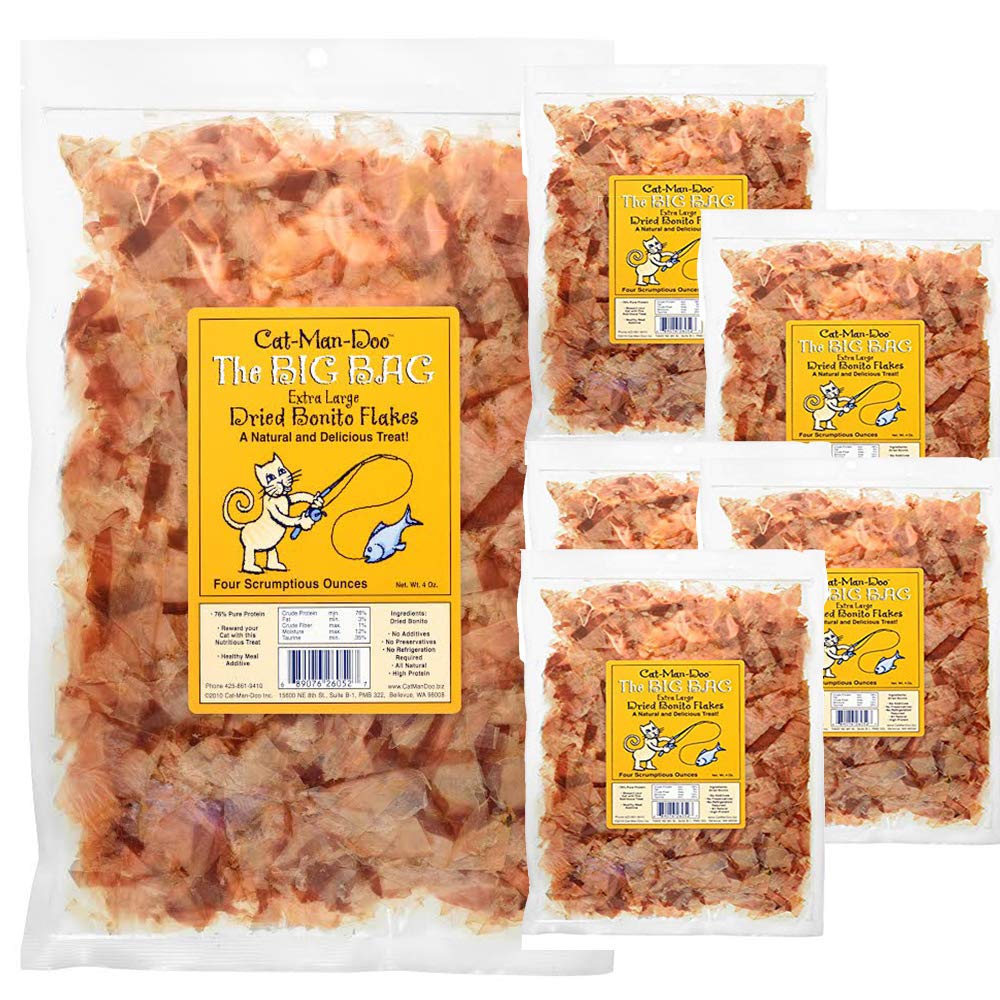 Life Essentials Cat-Man-Doo: flocons bonito, snack protéiné simple pour chats.