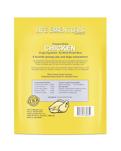 Friandise d entraînement Life Essentials au poulet, facile à casser et riche en protéines.