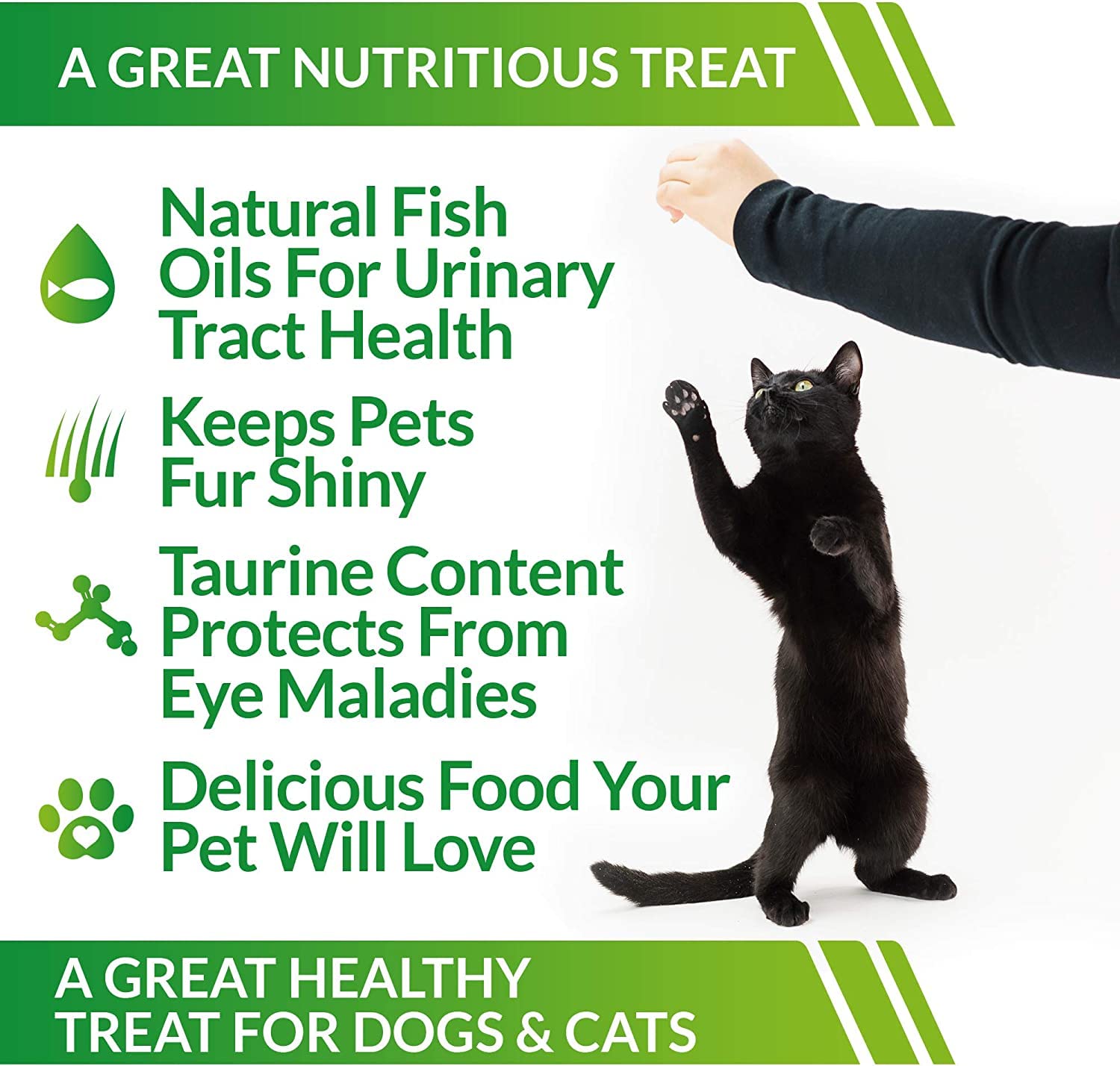 Friandise saine pour chats et chatons à base de bonito Life Essentials.