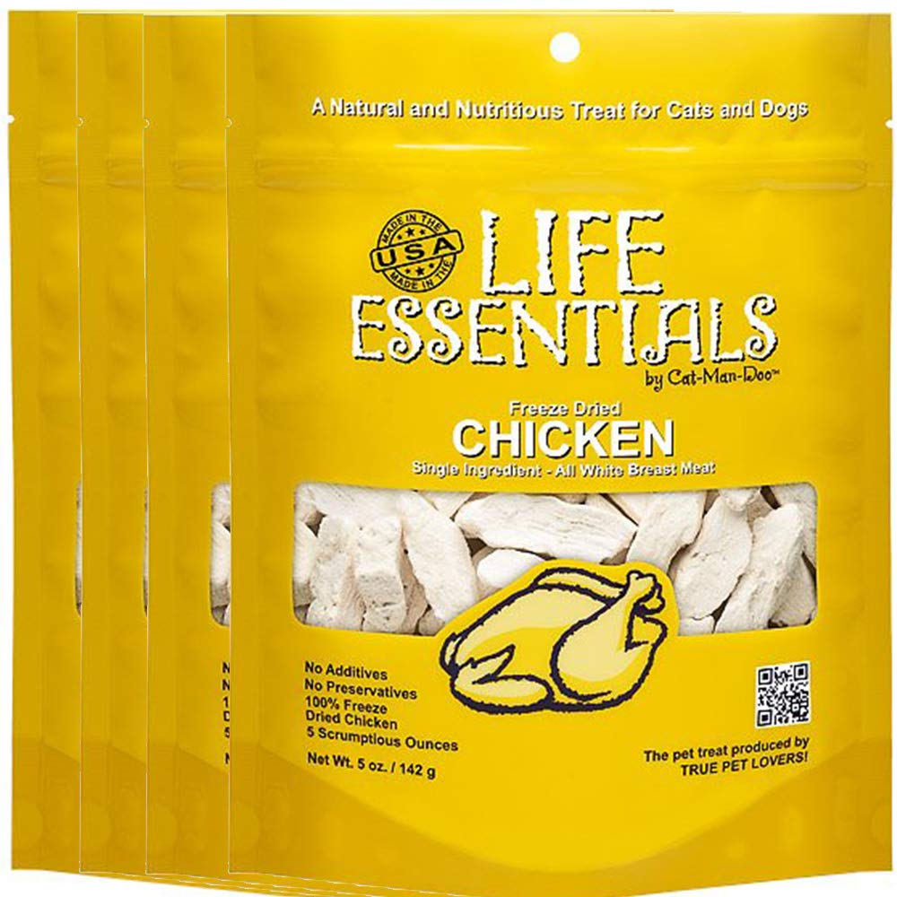 Life Essentials par Cat-Man-Doo – emballage de friandises poulet lyophilisé, pratique pour les récompenses.