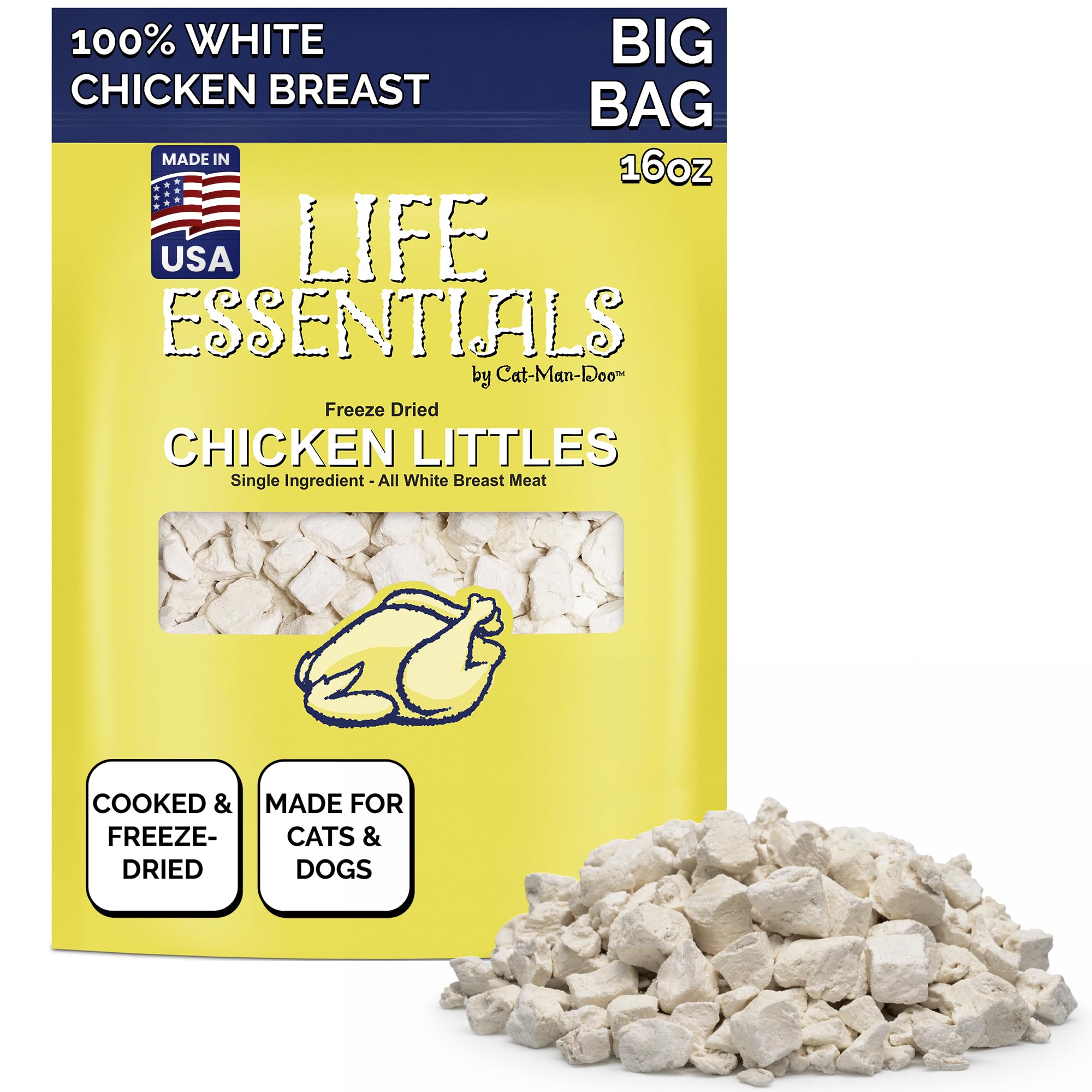 Life Essentials emballage poulet lyophilise, solution pratique pour stocker vos collations.