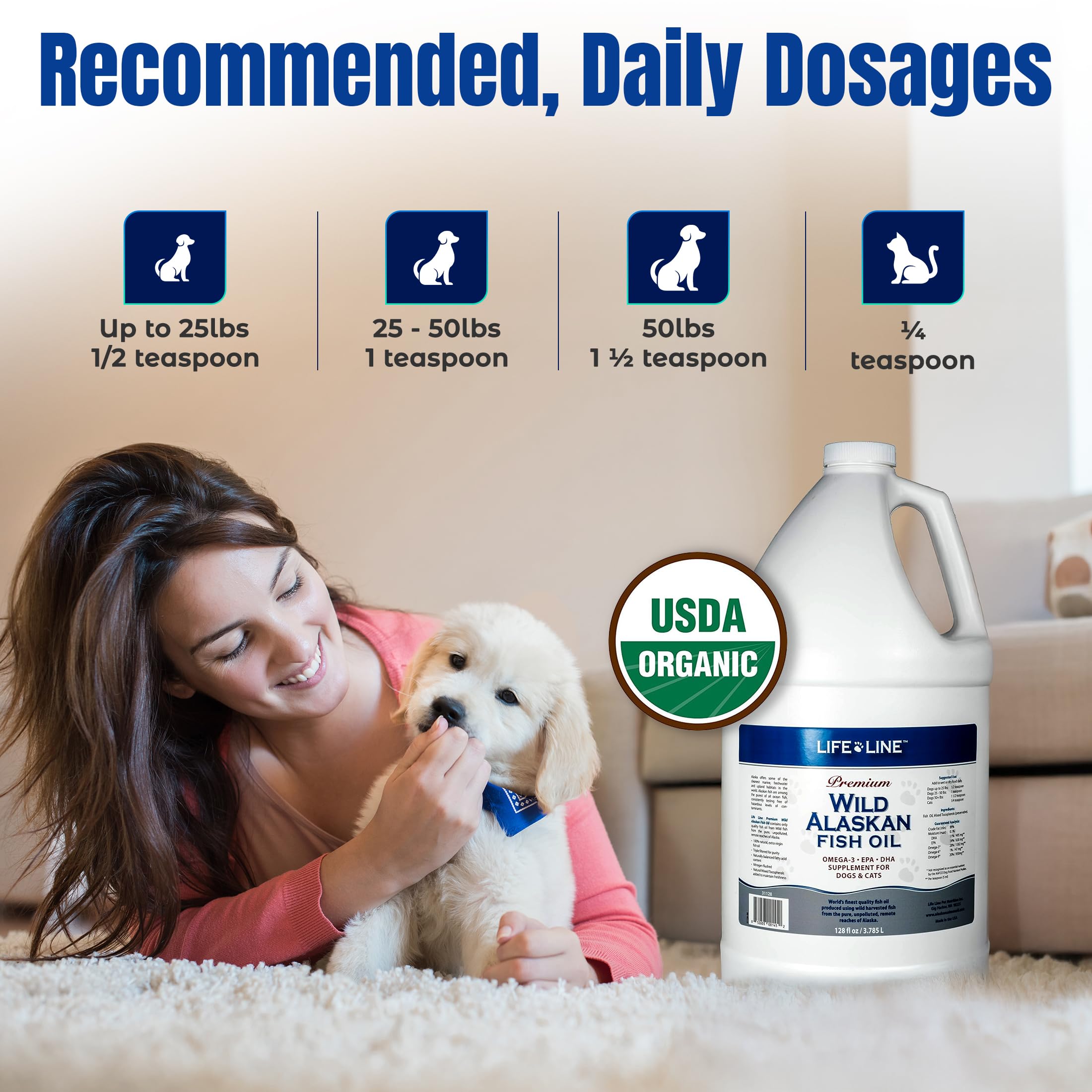 Life Line Pet Nutrition origine durable en Alaska, sans additifs et pureté vérifiée.