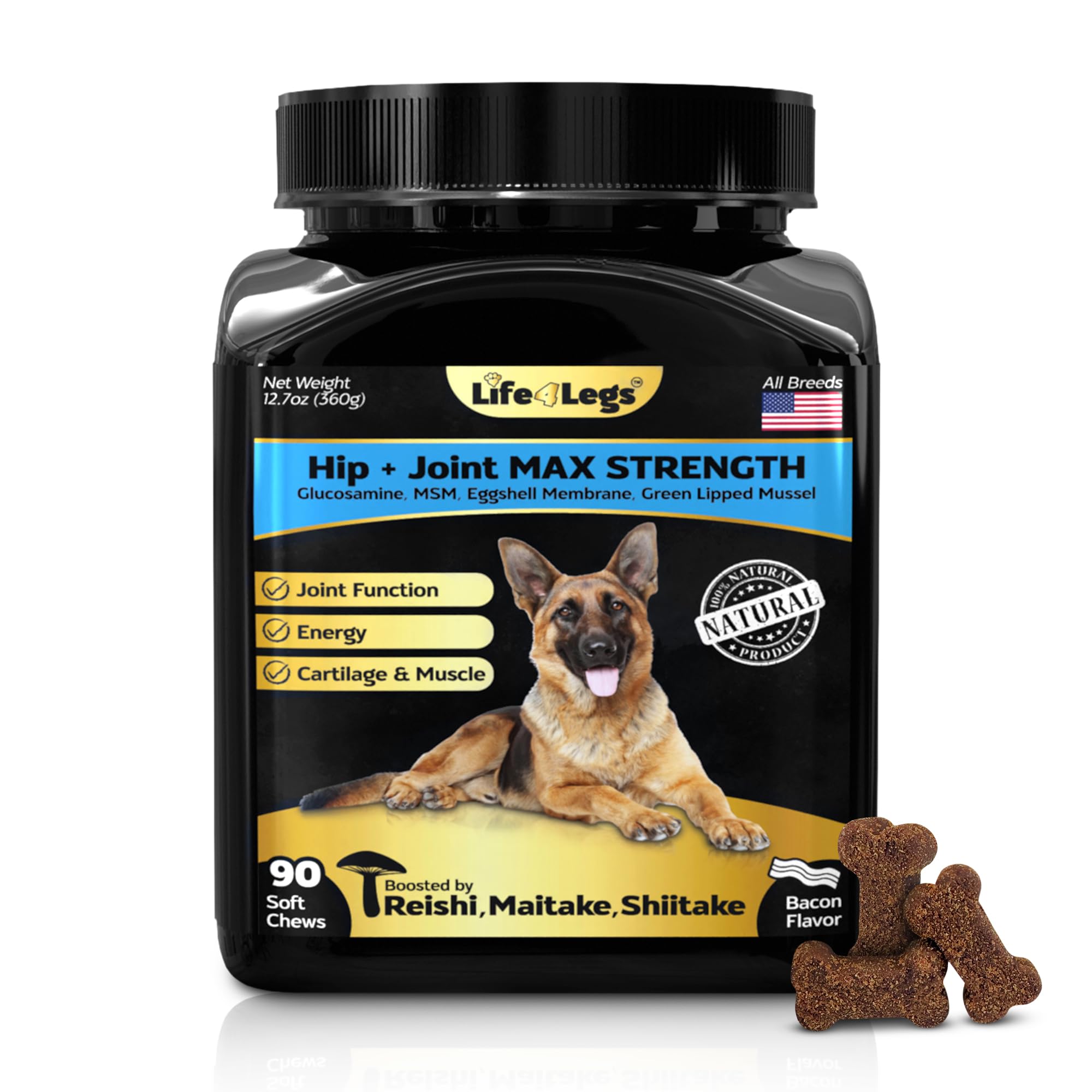 Life4Legs friandises molles pour hanches, soutien potentiel des articulations.