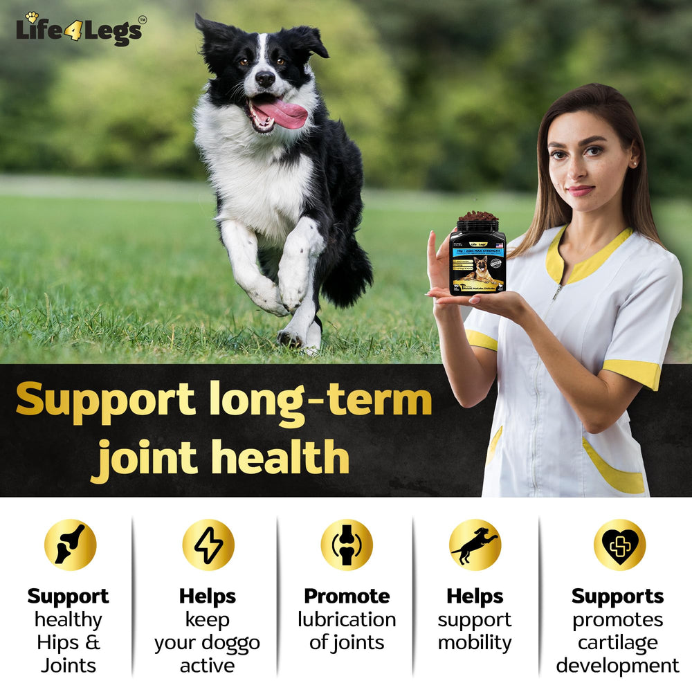 Life4Legs goût naturel friandises-chien, appétence élevée et digestion facile.
