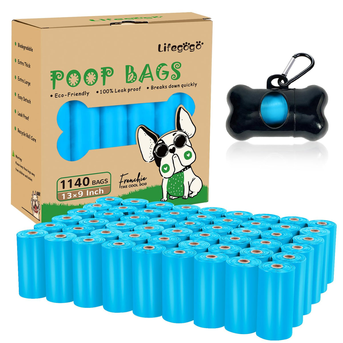 Lifegogo distributeur sacs crottes chien pratique pour promenades quotidiennes