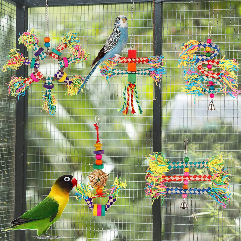 LifeIdeas jouets oiseaux bois naturel : matériau sûr pour exploration tactile.