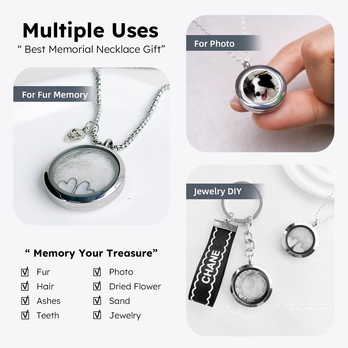 Pendentif mémoire Lifelisa cendres : capsule transparente en verre cercle.