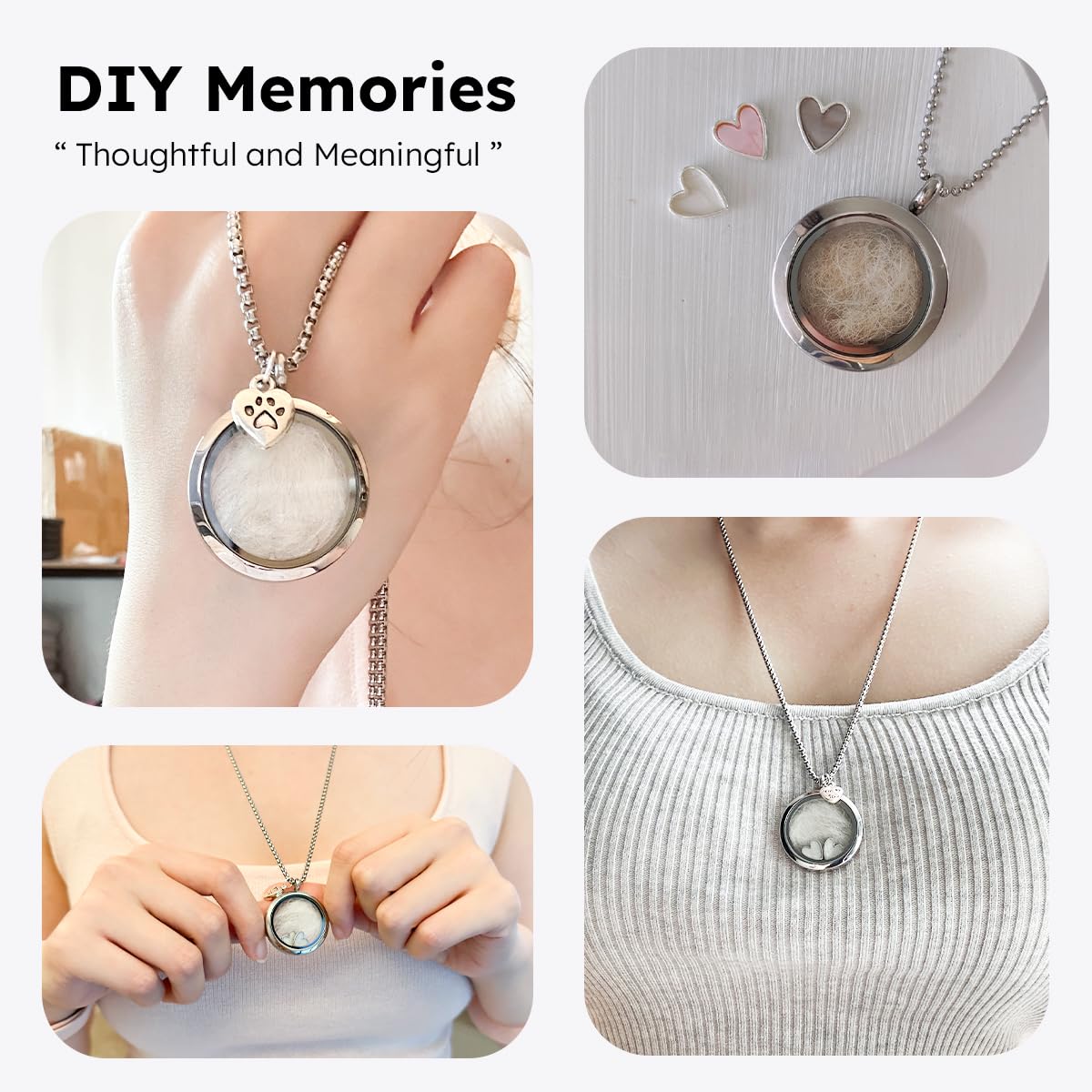 Charme-coeur Lifelisa : souvenir personnalisé avec pendentif verre cercle.
