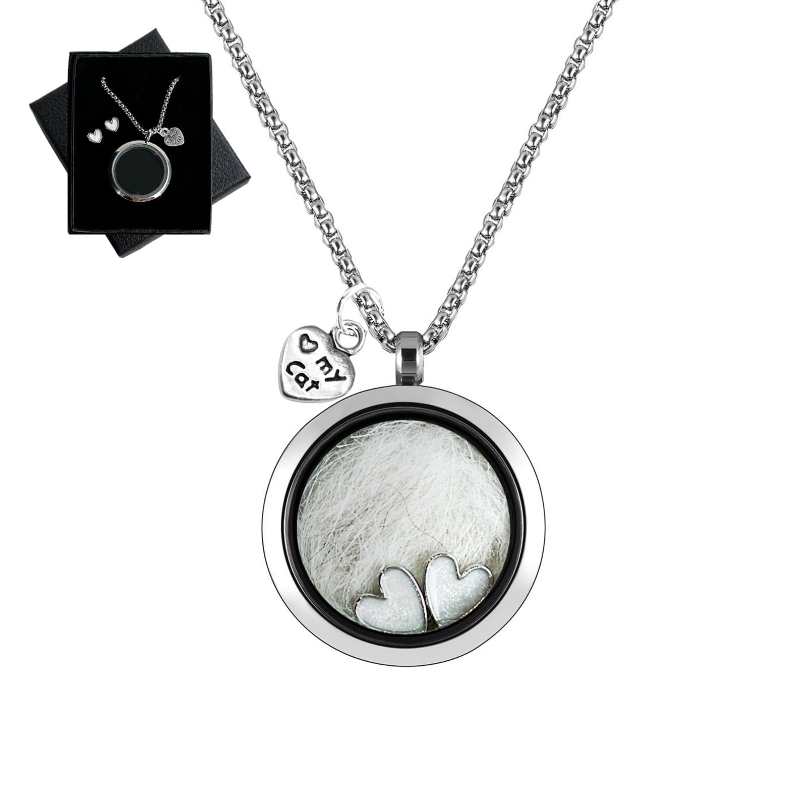 Collier mémoire Lifelisa avec urne verre-cercle pour garder les cendres près du cœur.