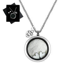 Collier mémoire Lifelisa avec urne verre-cercle pour garder les cendres près du cœur.