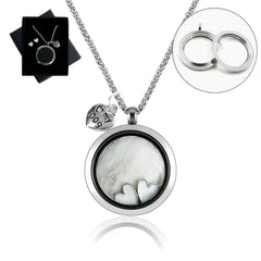 Lifelisa collier-verre cercle memoír, porte-poil chien pour garder un souvenir près du cœur.