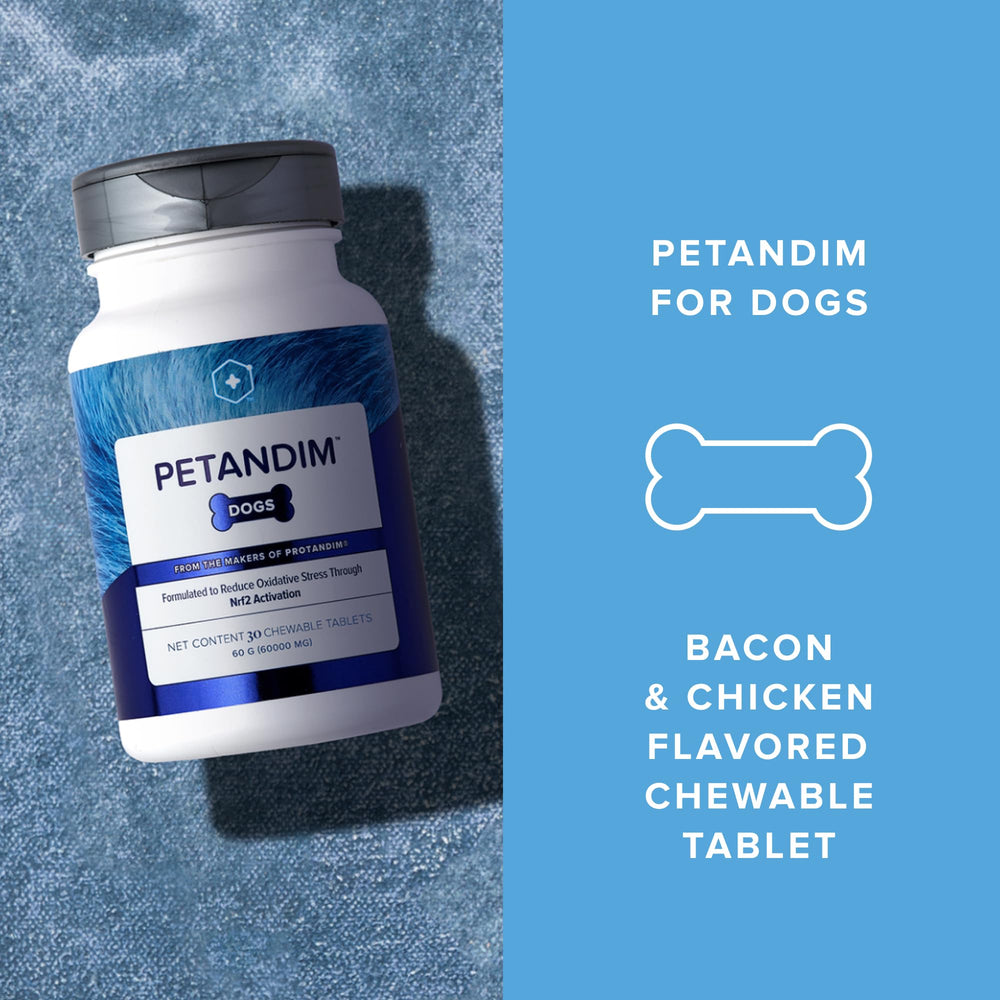 LifeVantage Petandim pour chien – goût bacon et poulet, prise facile.
