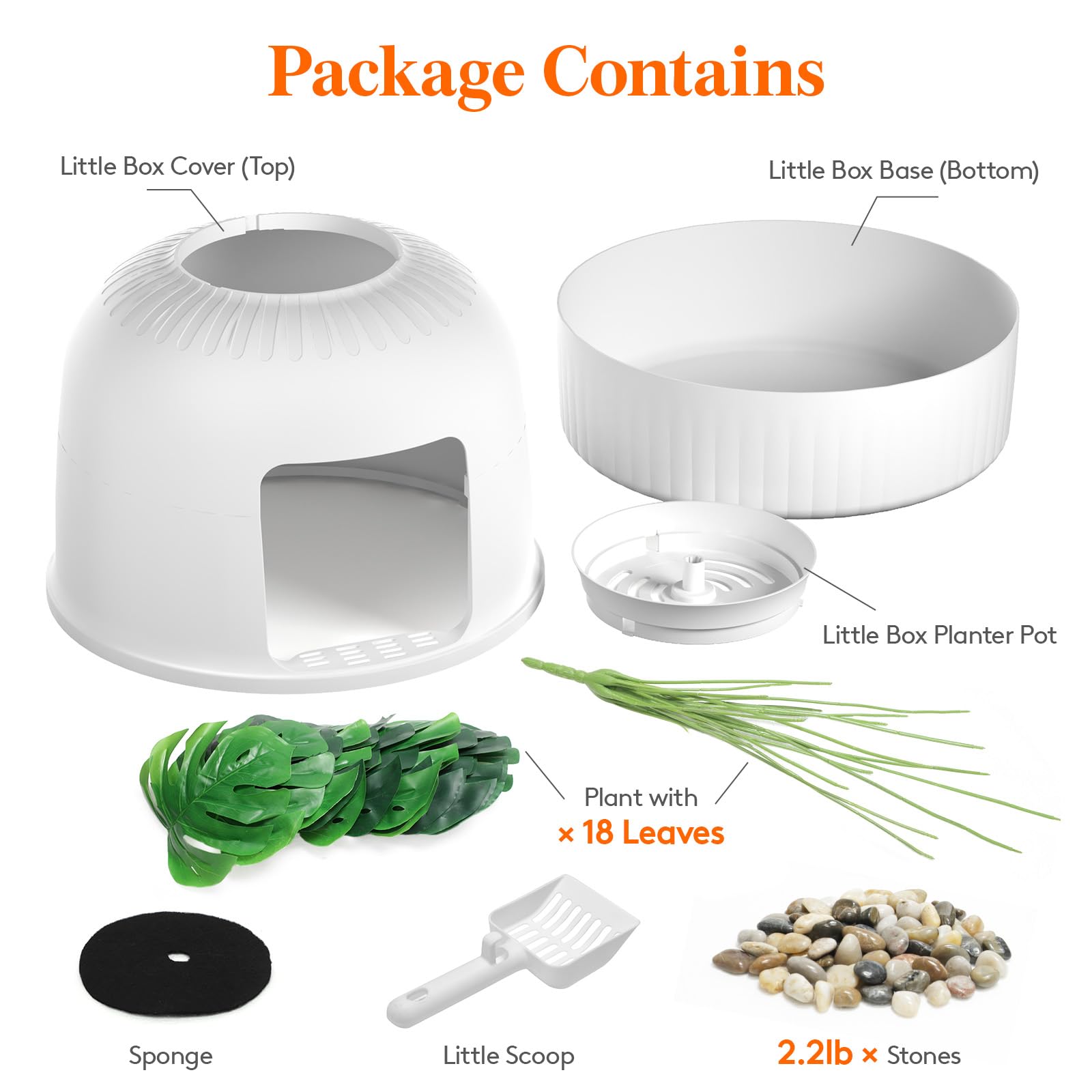 Lifewit litière cachée pot grand volume, idéal pour plusieurs chats.