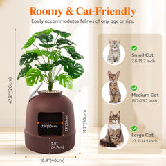 Lifewit litière-chat fleurs artificielles décoratives