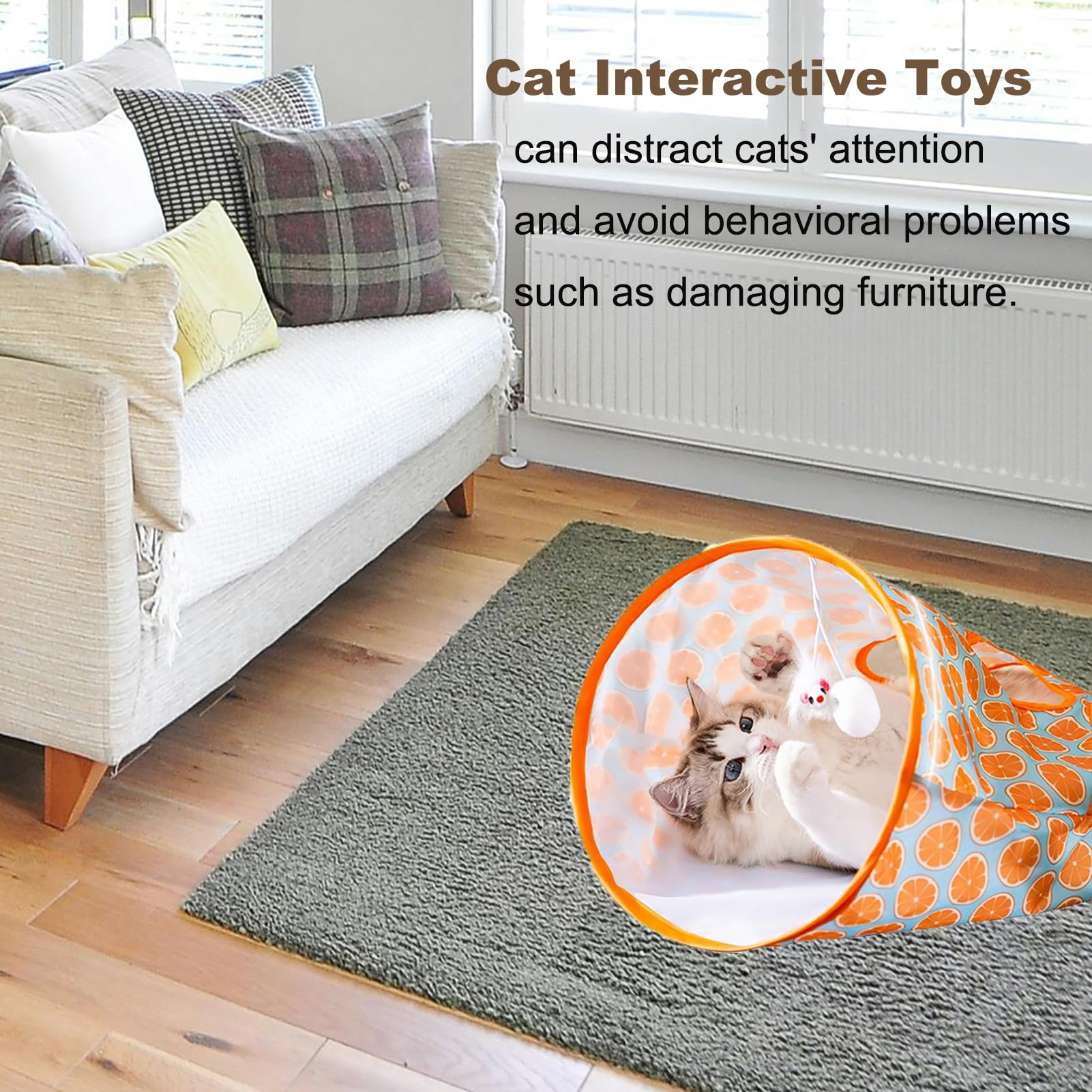 LIFTATAPA tunnel-chat accessoires suspendus : souris et balles pour chasse ludique