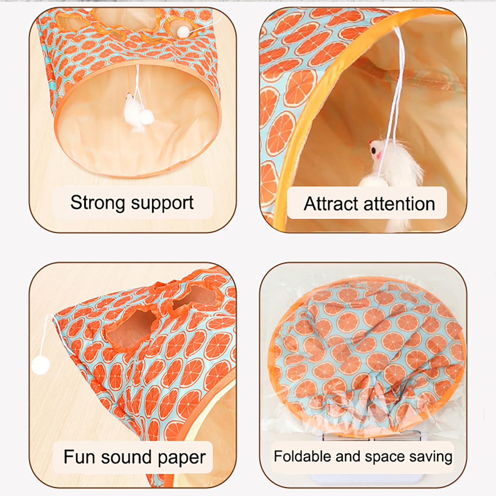 LIFTATAPA tunnel-chat design coloré : couleur vive pour attirer le regard