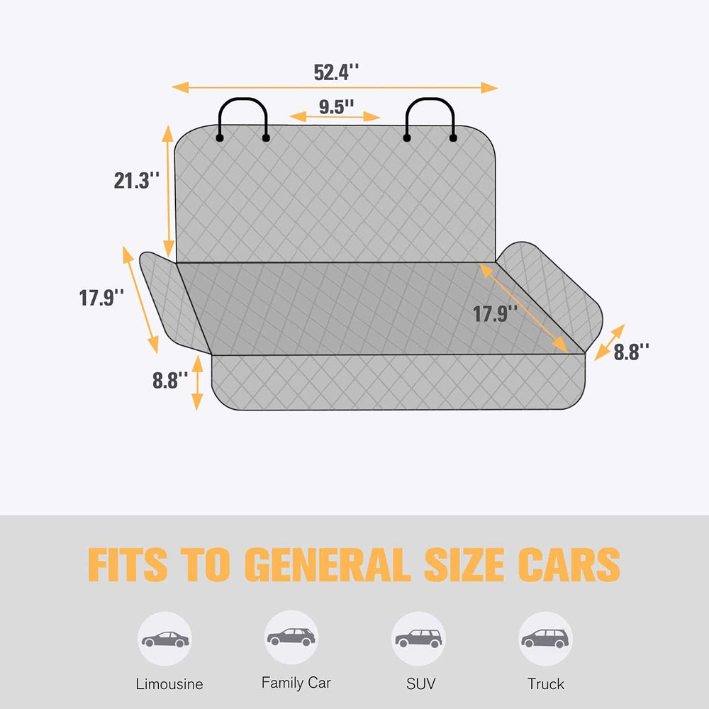 LiftGo dos anti-glisse en mesh, maintien sécurisé du couvre-siège.
