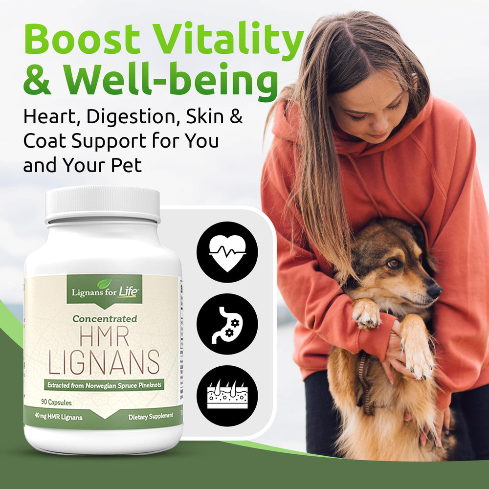 Lignans For Life : chien au pelage éclatant, peau saine.