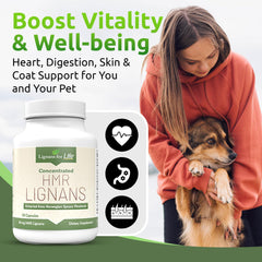 Lignans For Life : chien au pelage éclatant, peau saine.