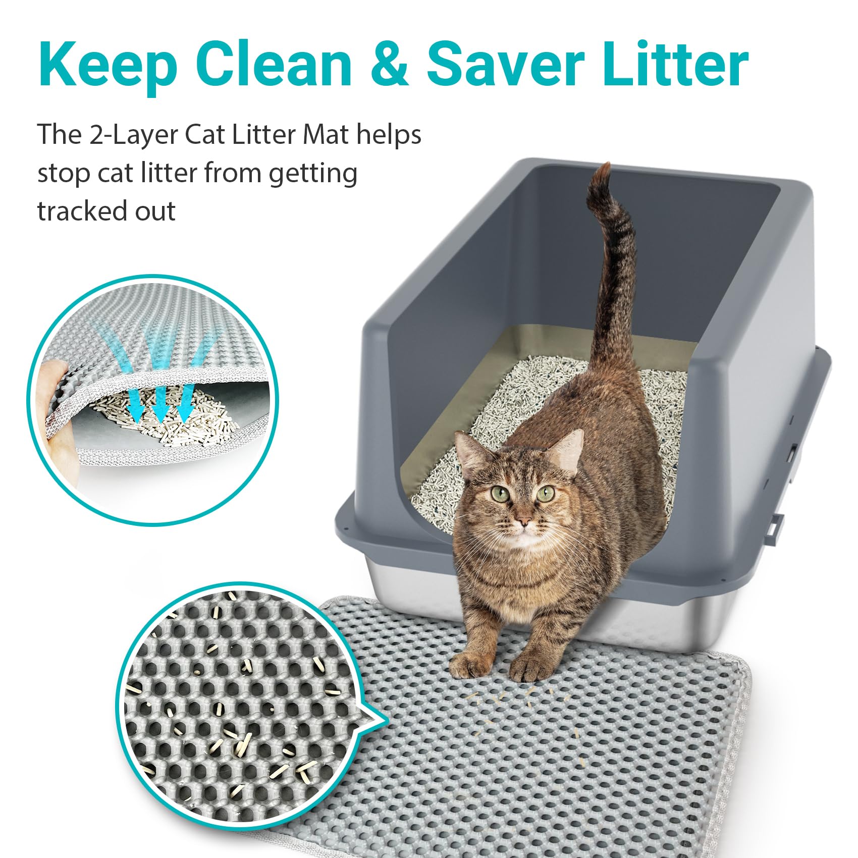 Lihong litiere ouverture large facilite l acces pour chats