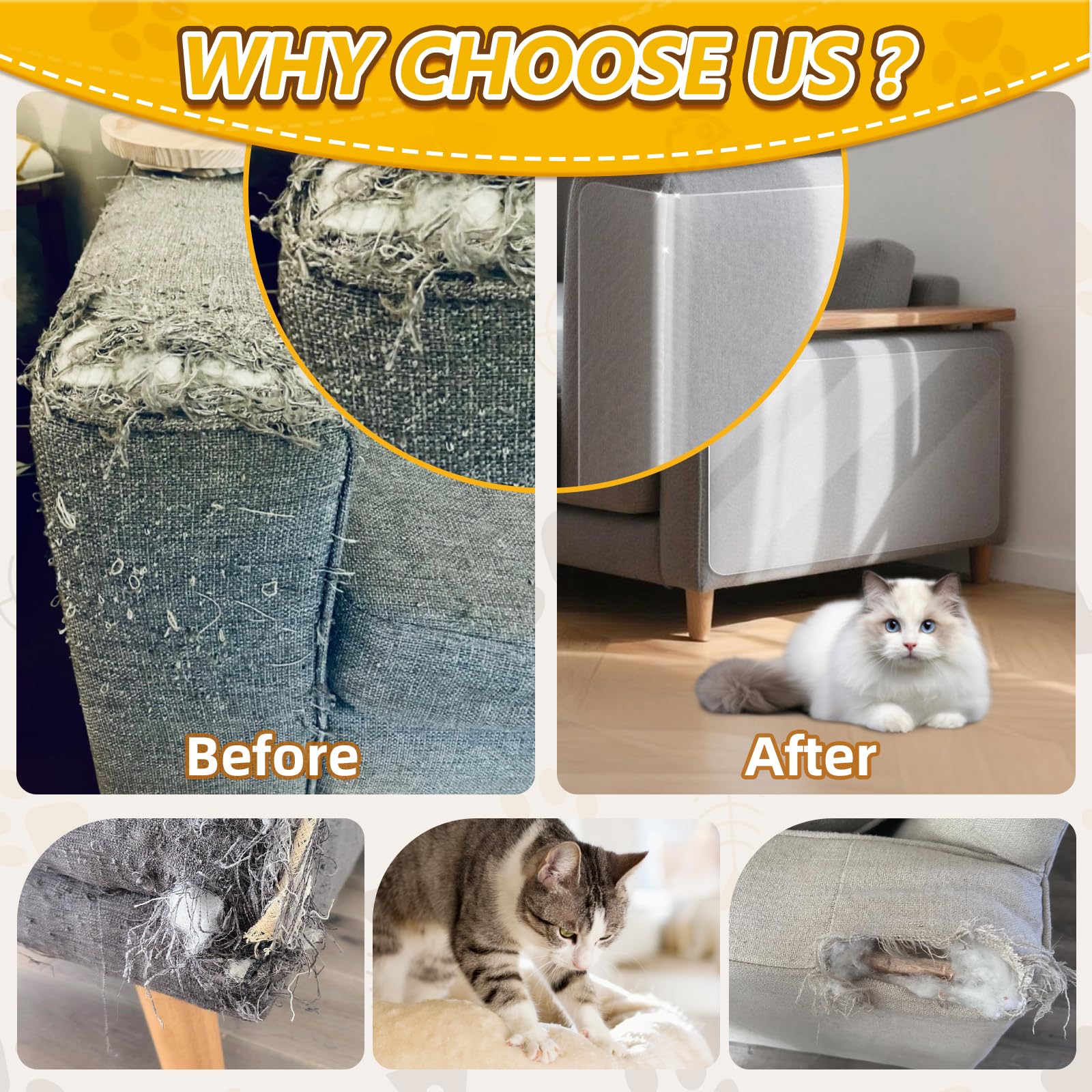 Broches incluses LIHBIH pour une tenue renforcée sur les surfaces textiles.