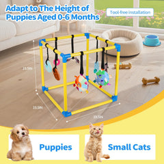 Liitrton cadre PVC durable offrant une base stable pour le gym des chiots.
