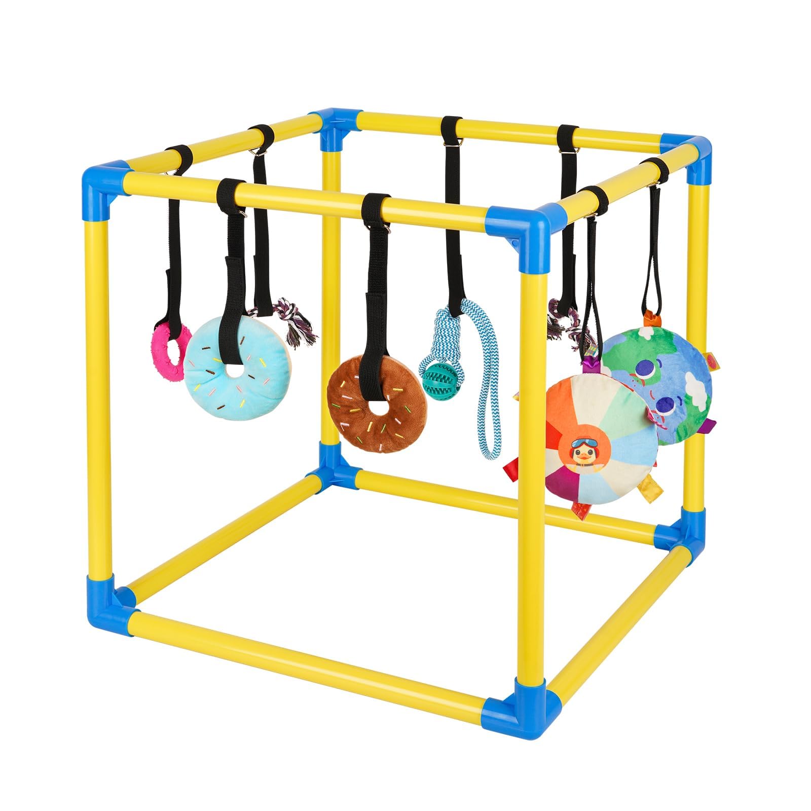Liitrton Gym chiots avec 8 jouets suspendus, stimulation sensorielle en intérieur.