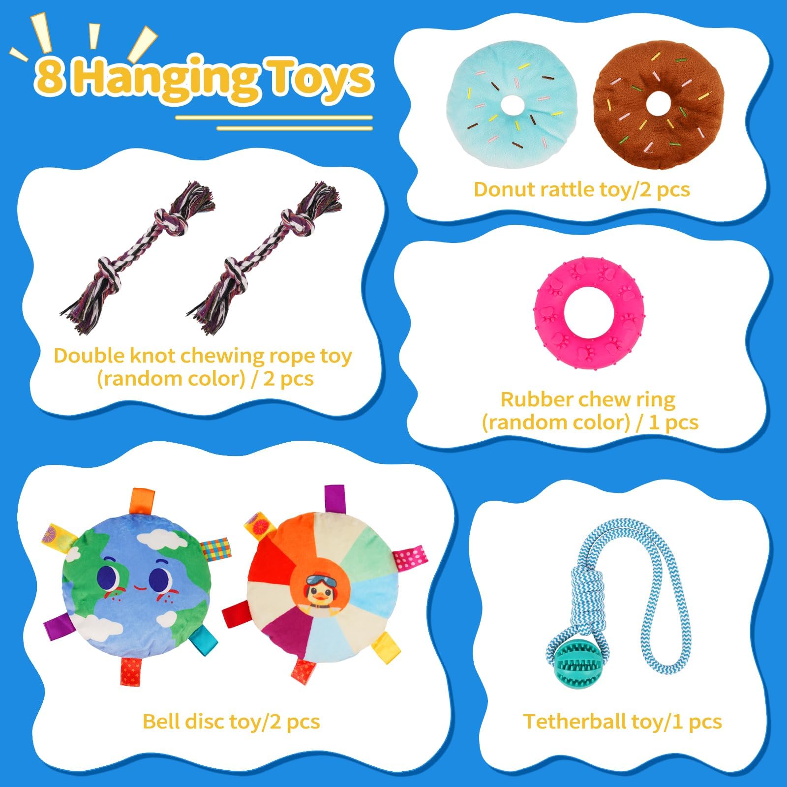 Liitrton Puppy Play Gym, corde élastique ajustable, sécurité lors du jeu