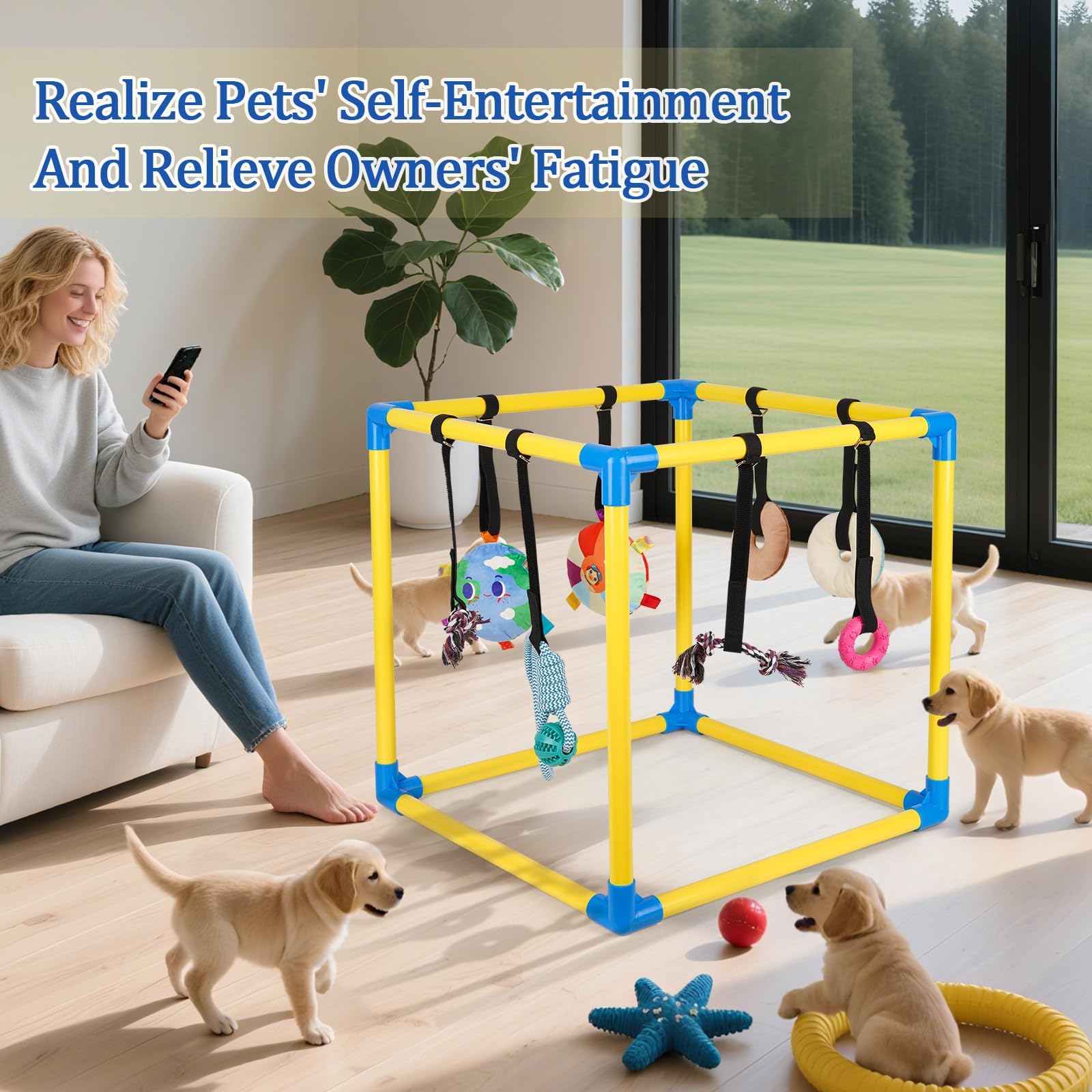 Liitrton usage interieur petits animaux, confort et espace ludique.