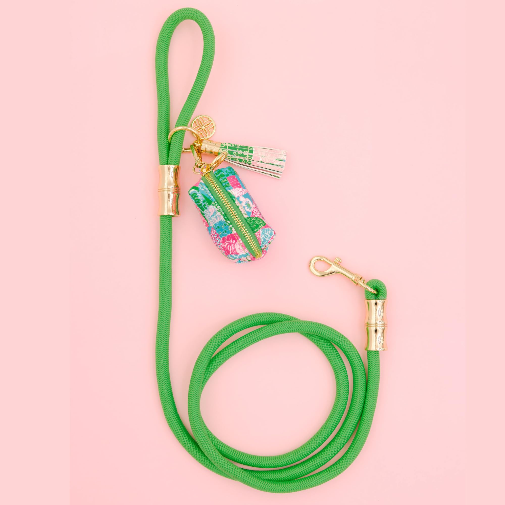 Lilly Pulitzer longe pour chien coordonne avec les colliers Crazy Quilt Home
