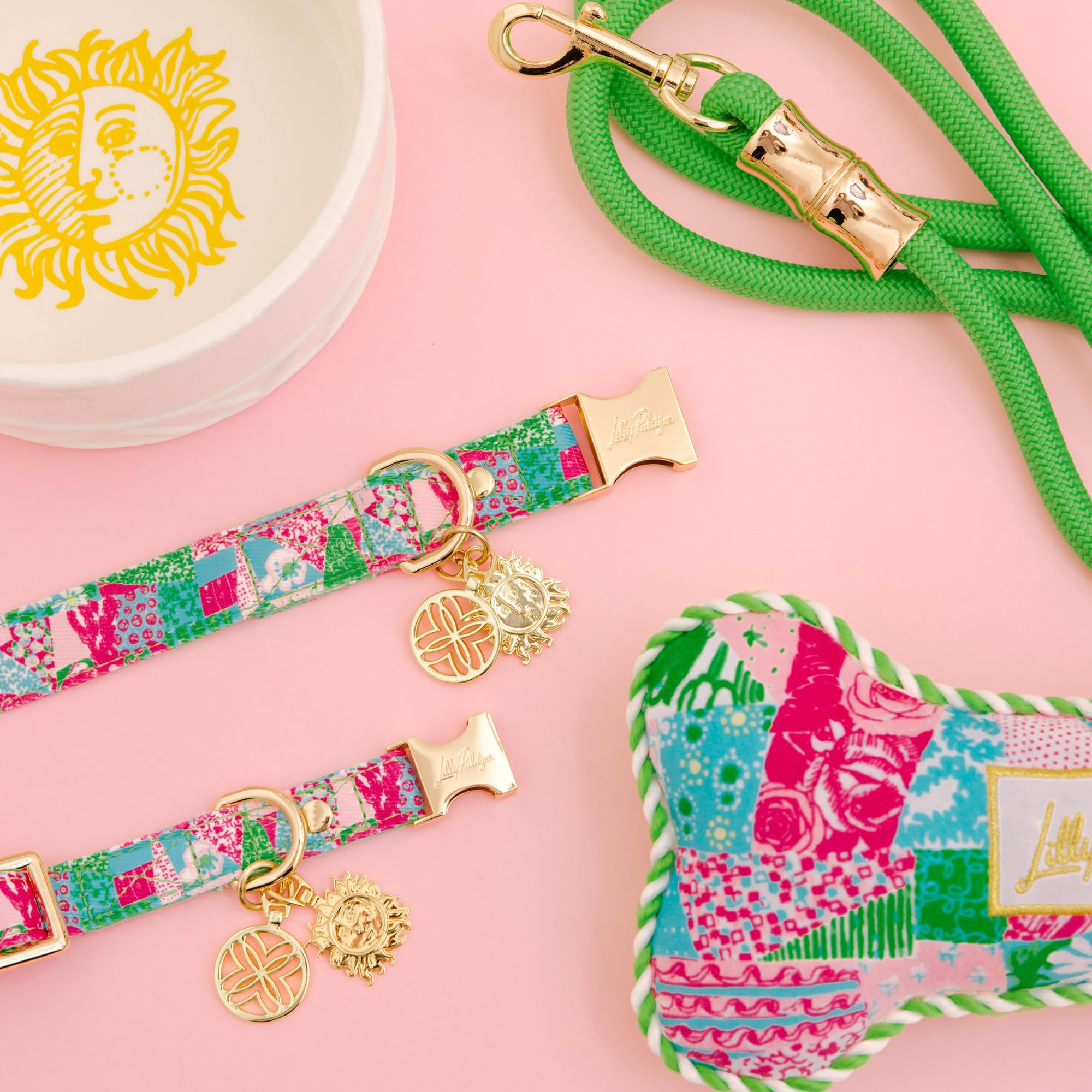 Lilly Pulitzer longe pour chien texture corde douce et prise en main confortable