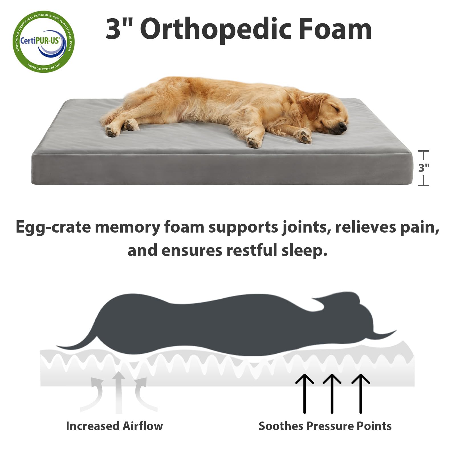 Garnissage mousse à mémoire Lilnap pour soutien confortable.