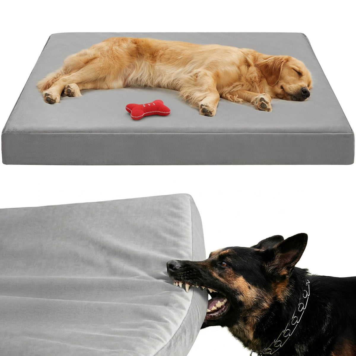 Lit chien Lilnap indestructible pour chiens robustes en extérieur.