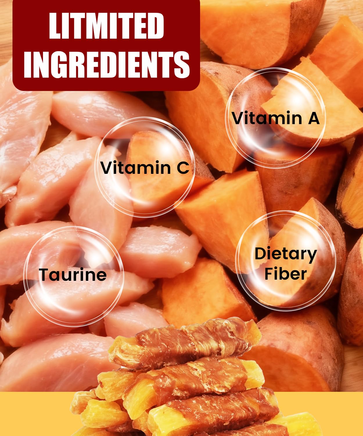 Protéines de haute qualité issues du poulet, pour soutenir l’énergie et la musculature.