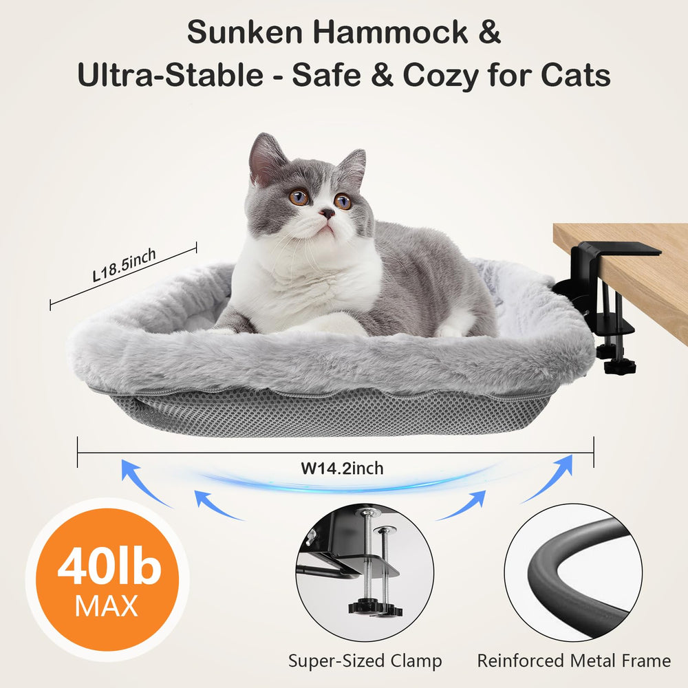 Lilyang Lit de Bureau pour Chat : couverture réversible pour chaleur et fraîcheur.